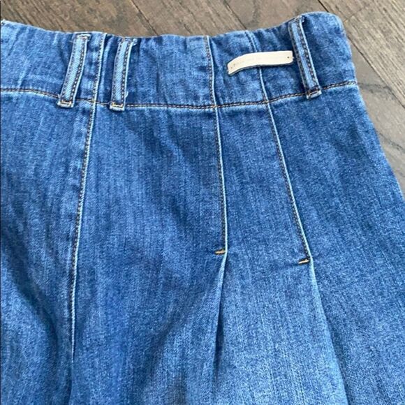 Pilcro high Rise Pleated Wide Leg Denim Crops - Picture 4 of 8